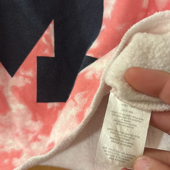 Champion University of Michigan Wolverines Cropped Tie Dye Sweatshirt Medium - Picture 6 of 8